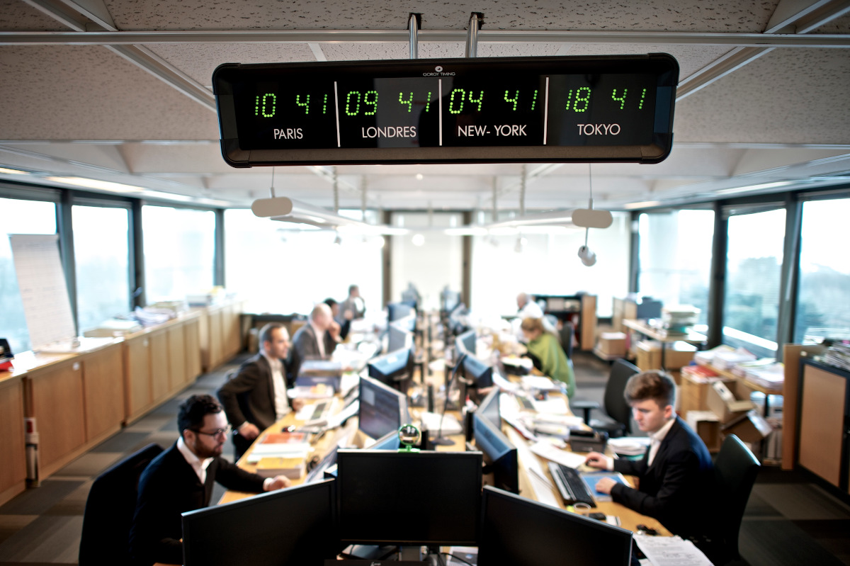 Salle des marchés Crédit Mutuel Arkéa