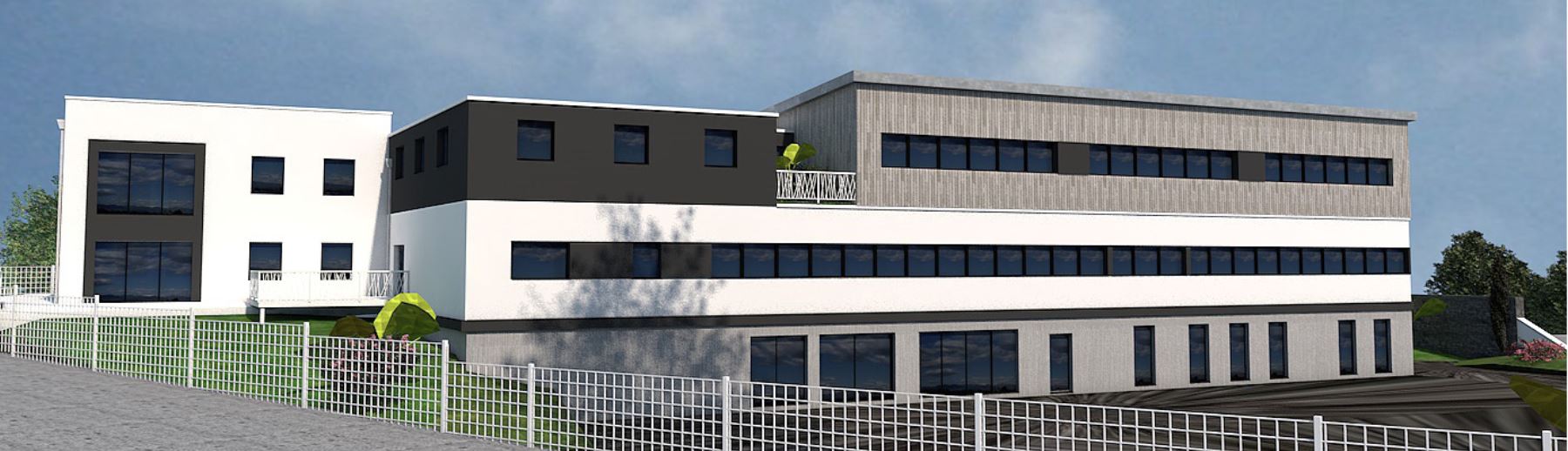 Immeuble réhabilité, comprenant 1 500 m² de bureaux, livré en 2020 (Kergonan sud - Brest)
