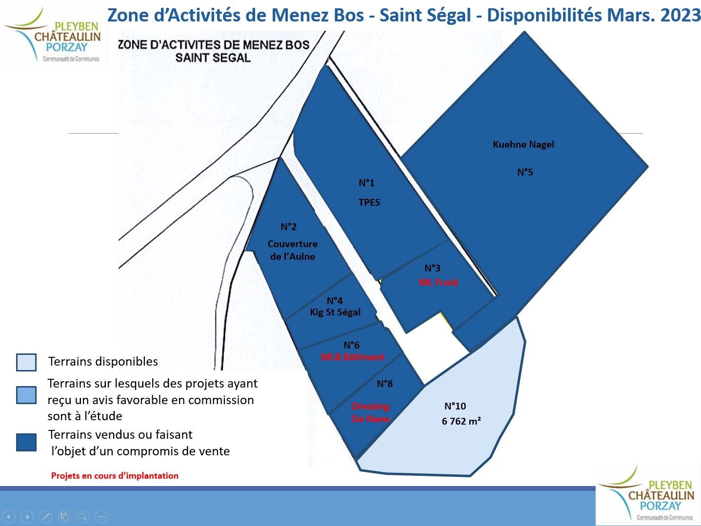 Visuel 2 de l'annonce : Terrains constructibles - SAINT-SEGAL - ZA de Menez Bos
