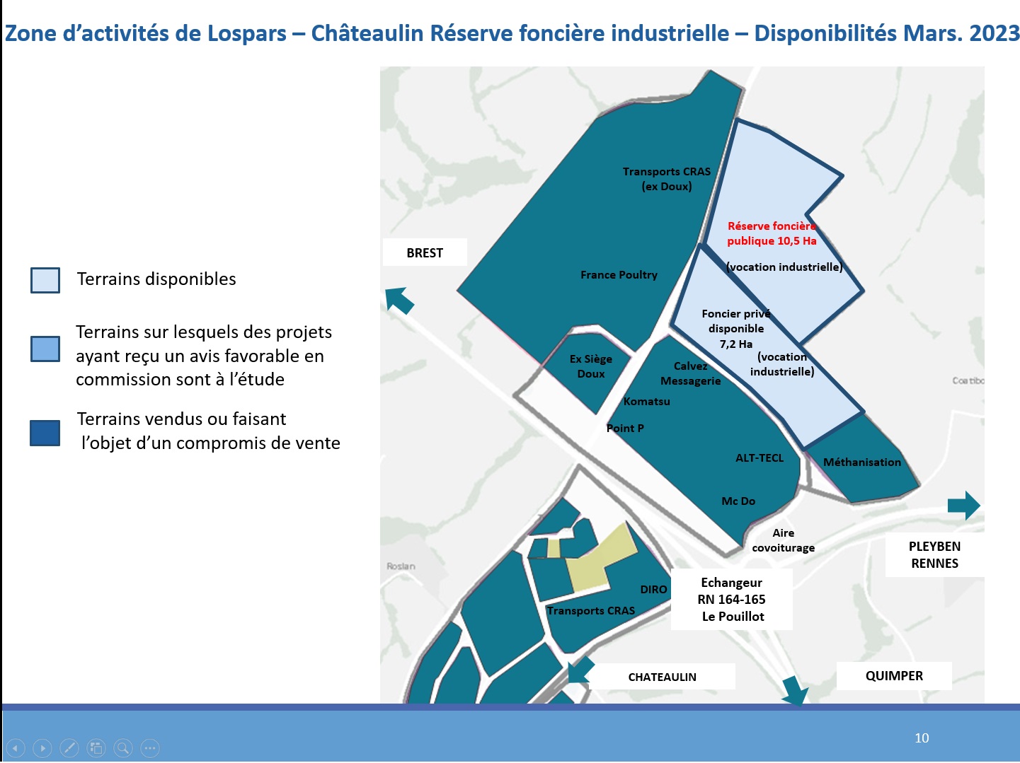 Visuel 2 de l'annonce : Terrain constructible à vocation industrielle - CHATEAULIN - Pôle économique Le Pouillot - ZA de Lospars